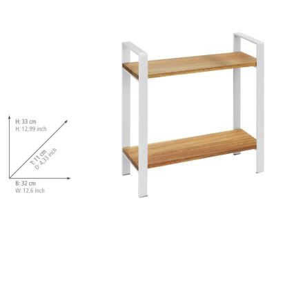WENKO 53024100 - Étagère LOUISA 32x33 cm blanche/marron