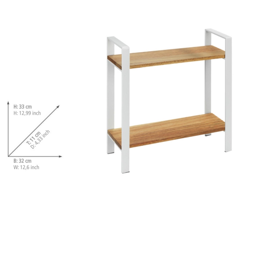 WENKO 53024100 - Étagère LOUISA 32x33 cm blanche/marron