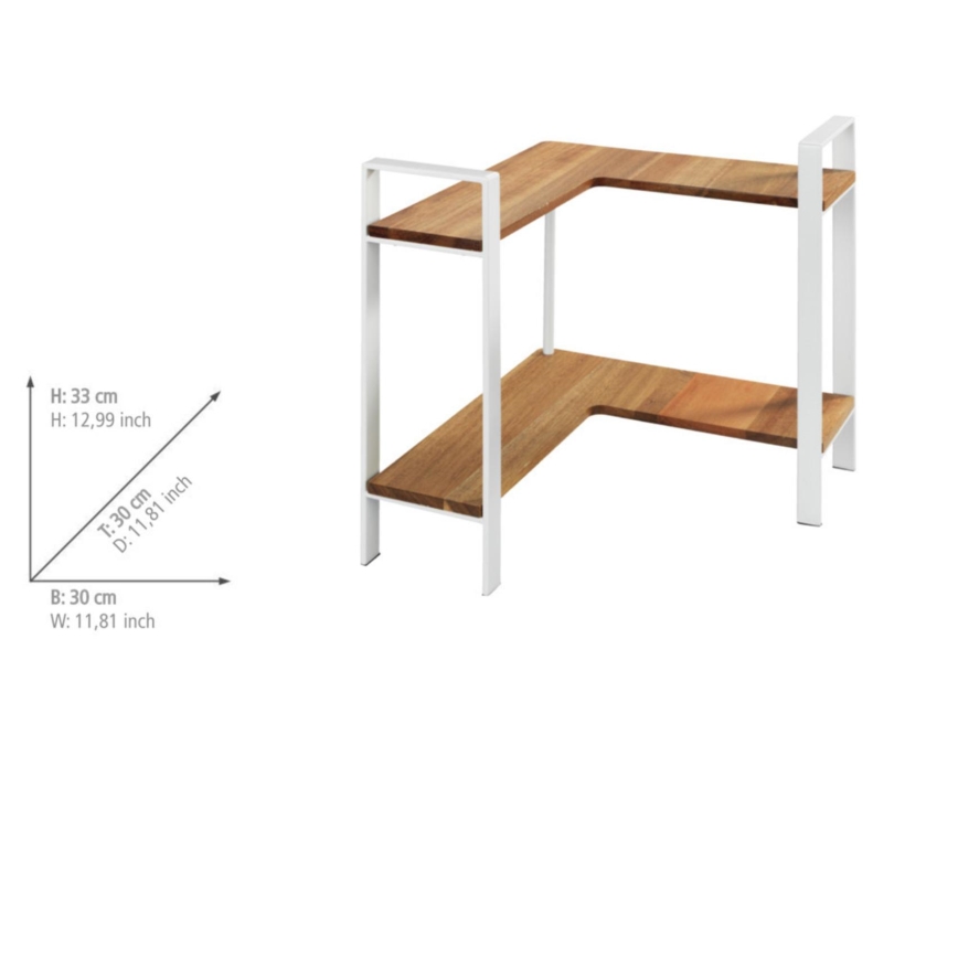 WENKO 53025100 - Étagère LOUISA 30x33 cm blanche/marron