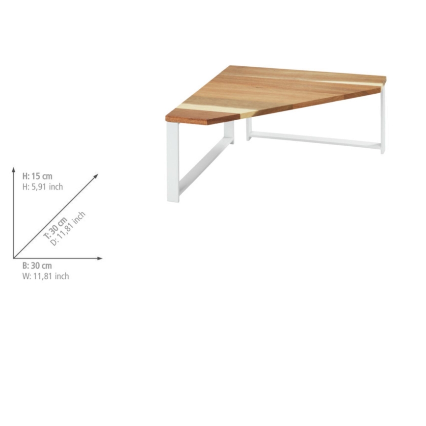 WENKO 53026100 - Étagère LOUISA 30x30 cm blanche/marron