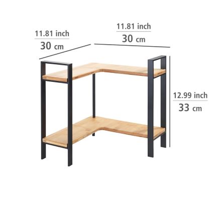 WENKO 53028100 - Étagère LOU 30 x 33 cm noir/marron