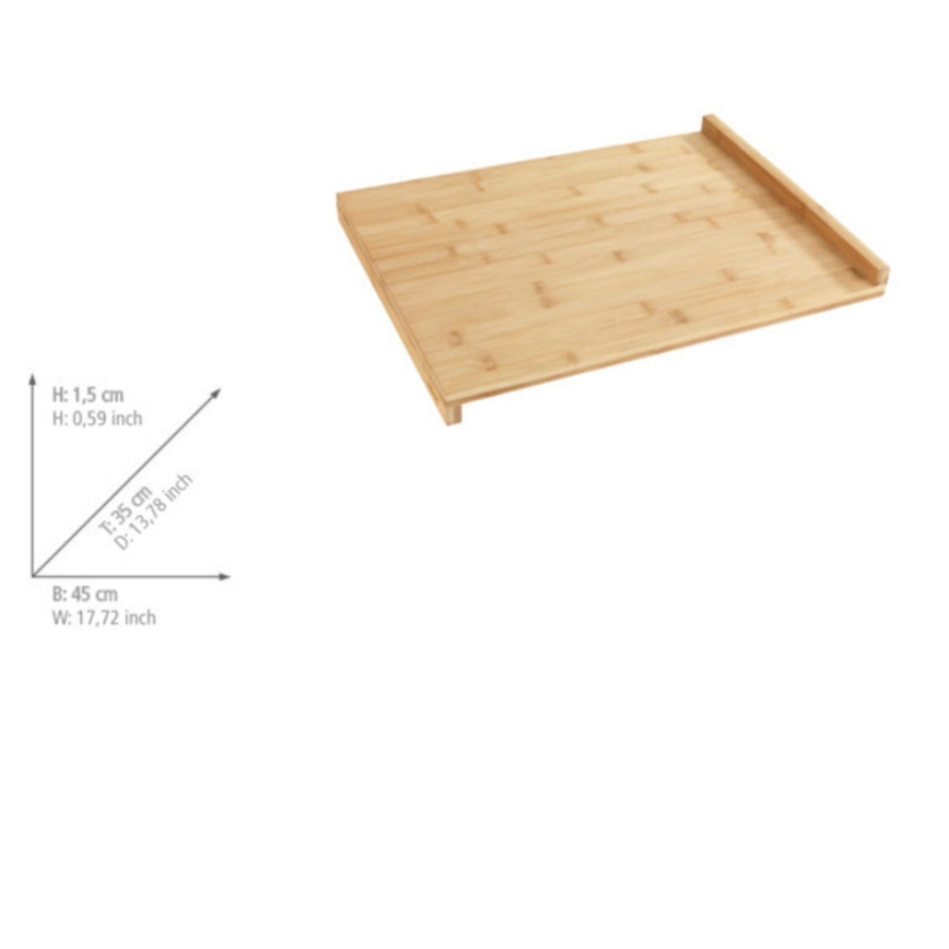 WENKO 53033100 - Planche à découper 45x35 cm marron