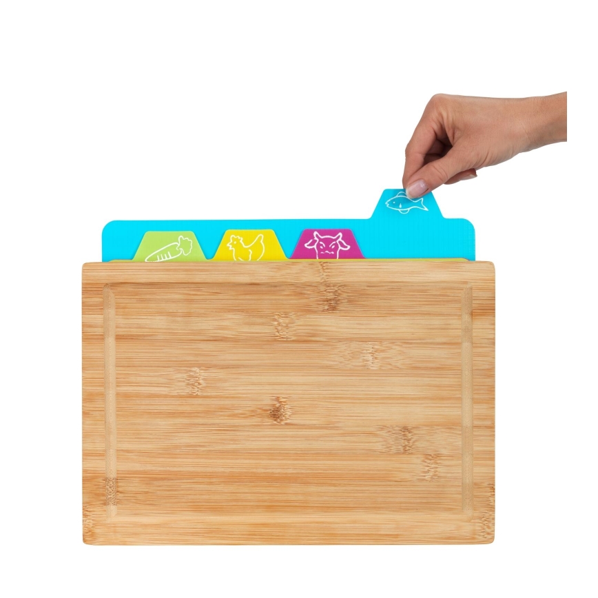 WENKO 53064100 - Planche à découper 32,5x22,5 cm brun/multicolore