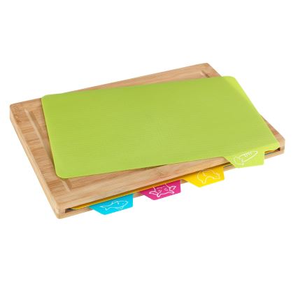 WENKO 53064100 - Planche à découper 32,5x22,5 cm brun/multicolore