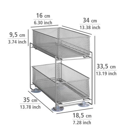 WENKO 53140800 - Étagère GIOMA 35 x 33,5 cm argentée