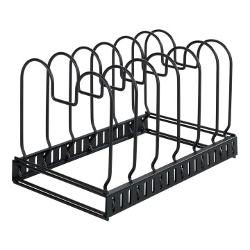 WENKO 53149100 - Support pour couvercles et poêles 18x18 cm noir