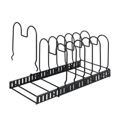 WENKO 53149100 - Support pour couvercles et poêles 18x18 cm noir