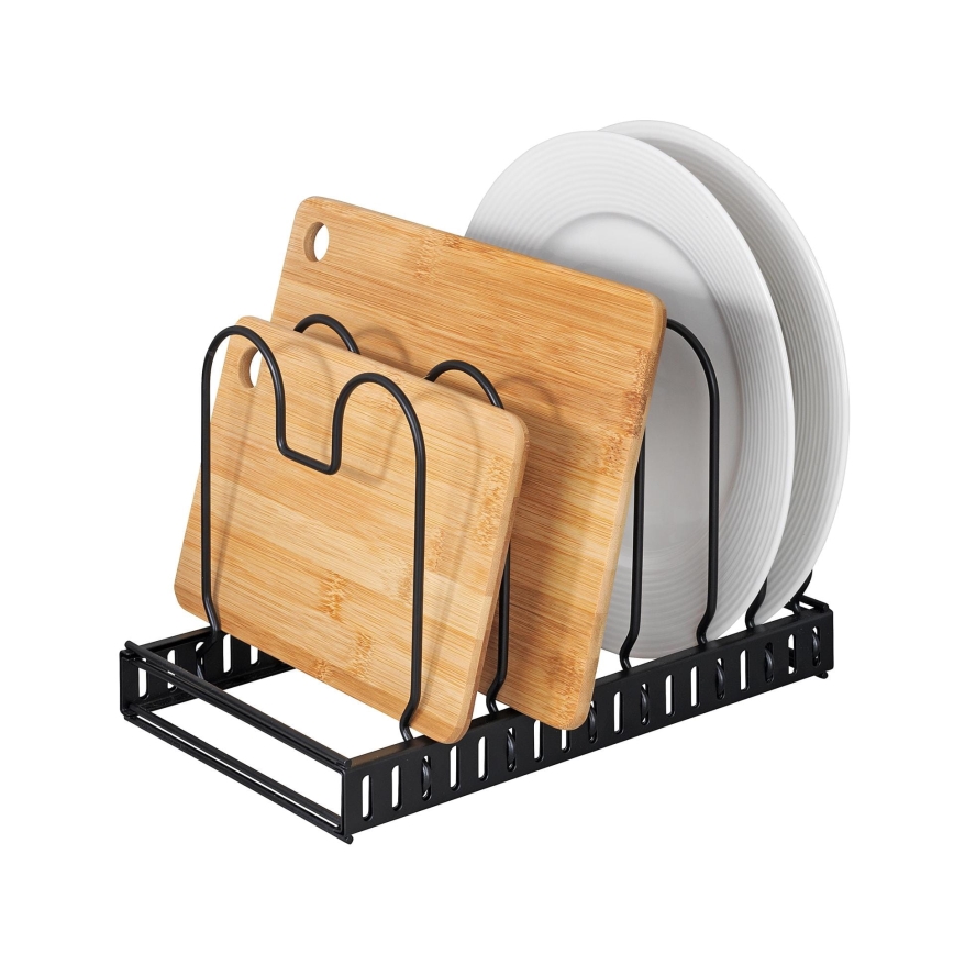 WENKO 53149100 - Support pour couvercles et poêles 18x18 cm noir