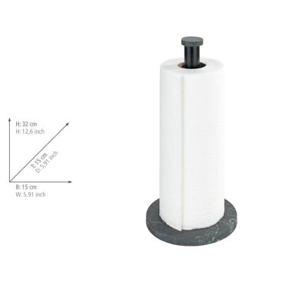 WENKO 53212100 - Support pour torchons 15x32 cm noir