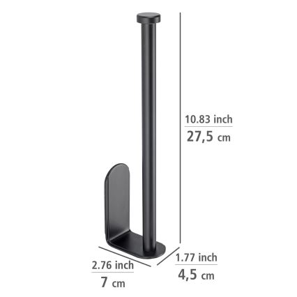 WENKO 53214100 - Porte-rouleau NIO 27,5 x 7 cm noir