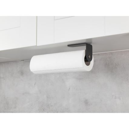 WENKO 53214100 - Porte-rouleau NIO 27,5 x 7 cm noir