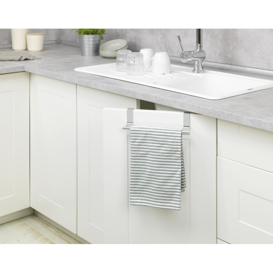 WENKO 53245100 - Porte-serviettes TELESCOPE 7x6 cm argenté/noir