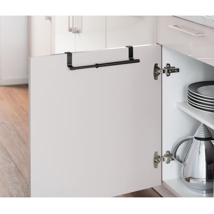 WENKO 53247100 - Porte-serviettes 7x6 cm inox/noir