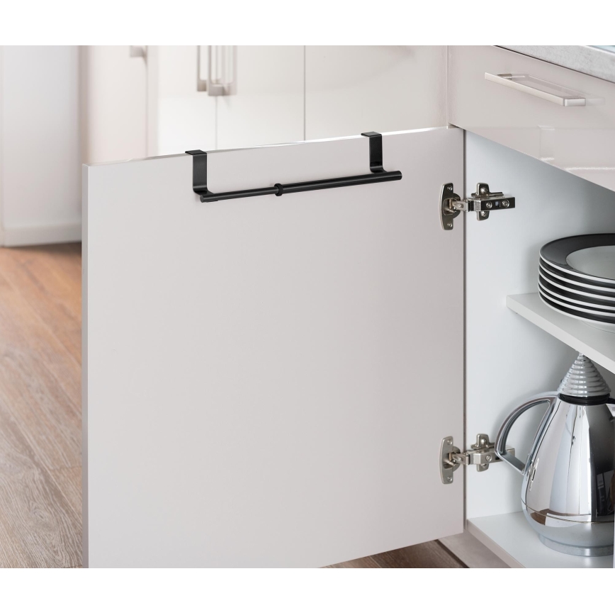 WENKO 53247100 - Porte-serviettes 7x6 cm inox/noir