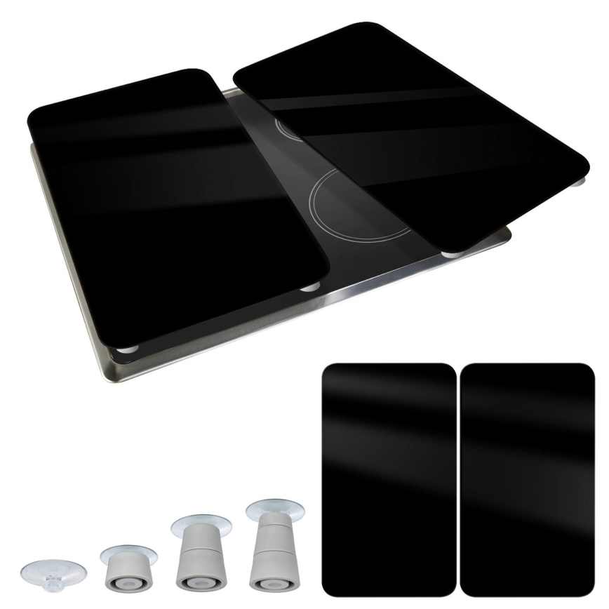 WENKO 53898100 - Plaque de protection 52x30 cm noir/gris/transparent