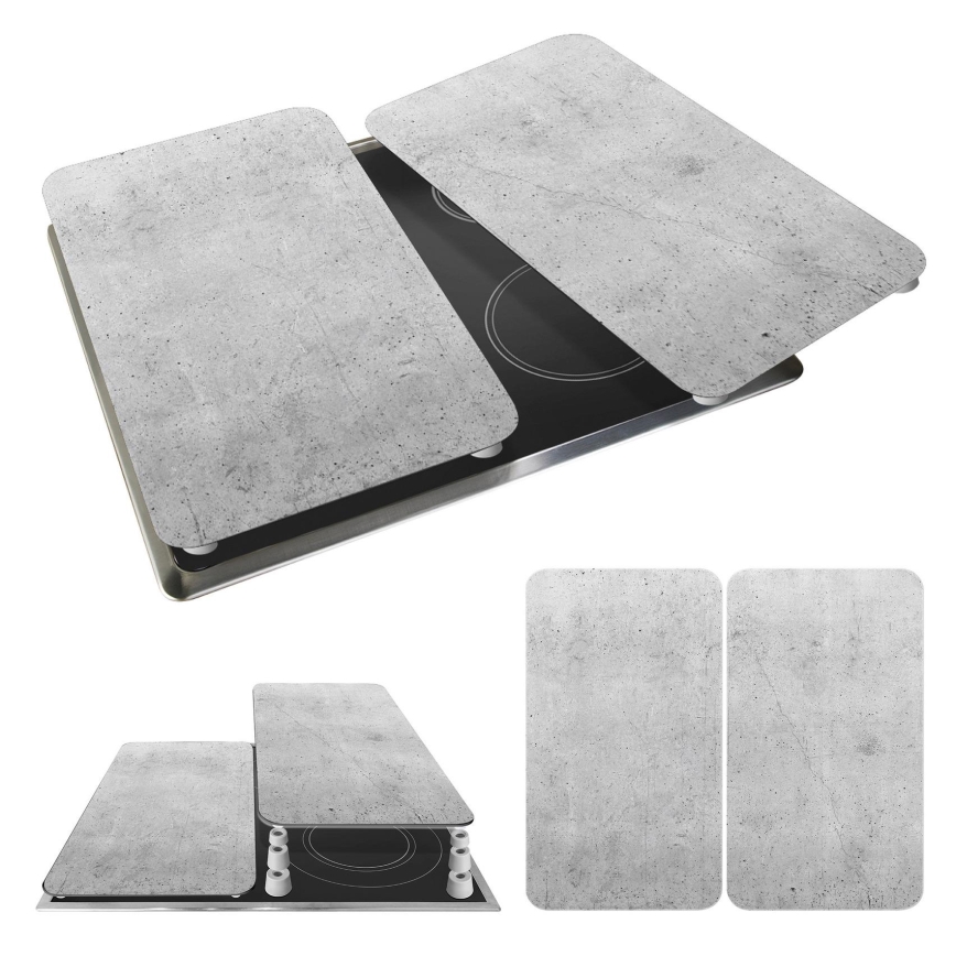 WENKO 53906100 - Couvercle pour plaque de cuisson 30 x 52 cm gris/transparent