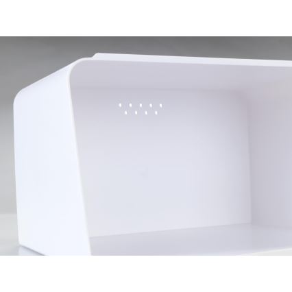 WENKO 54099100 - Boîte à pain KUBO 35x26,5 cm blanc/marron