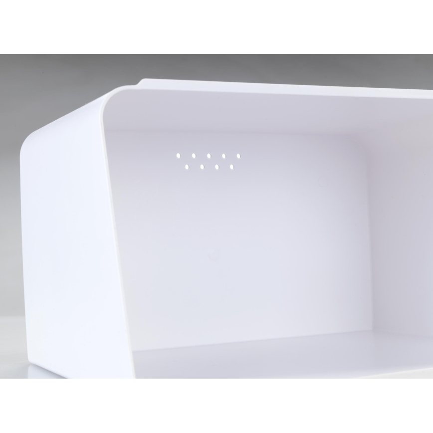 WENKO 54099100 - Boîte à pain KUBO 35x26,5 cm blanche/marron