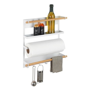 WENKO 54113100 - Organiseur MAGNA 33x34 cm blanc/marron/noir
