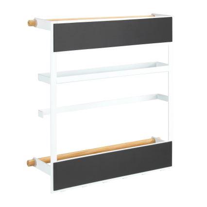 WENKO 54113100 - Organiseur MAGNA 33x34 cm blanc/marron/noir