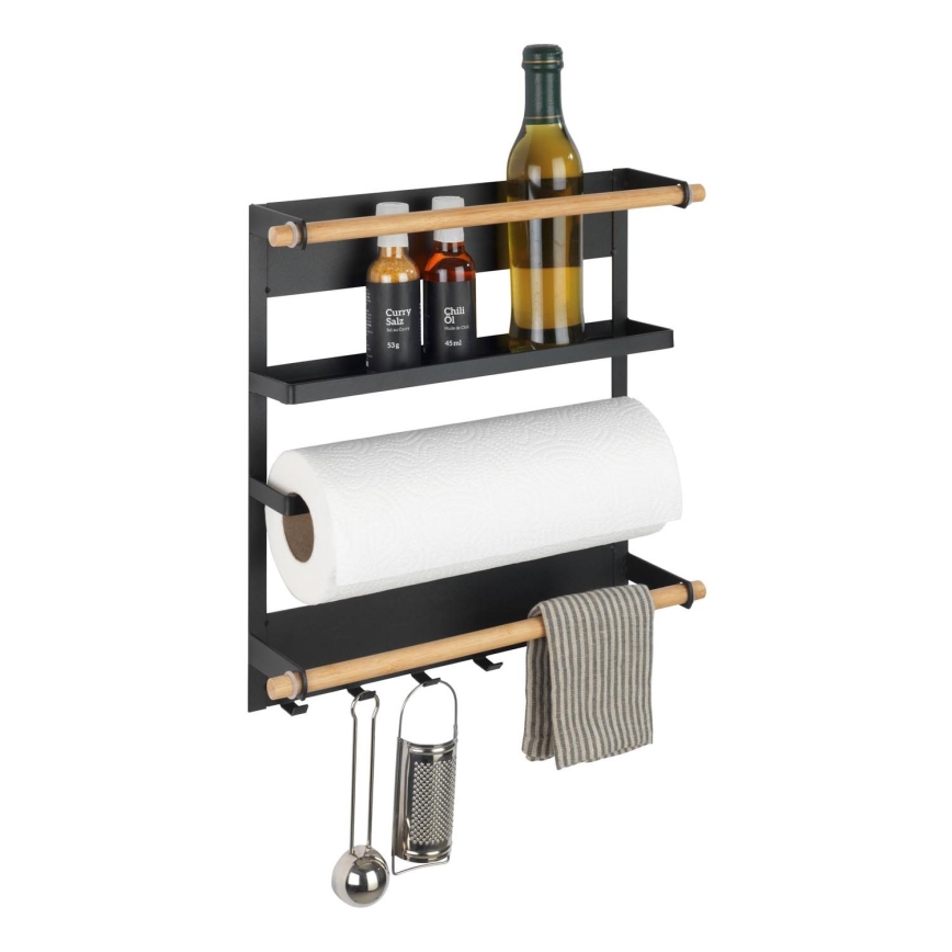 WENKO 54114100 - Organisateur MAGNA 33x34 cm noir/marron