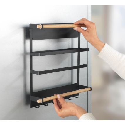 WENKO 54114100 - Organisateur MAGNA 33x34 cm noir/marron
