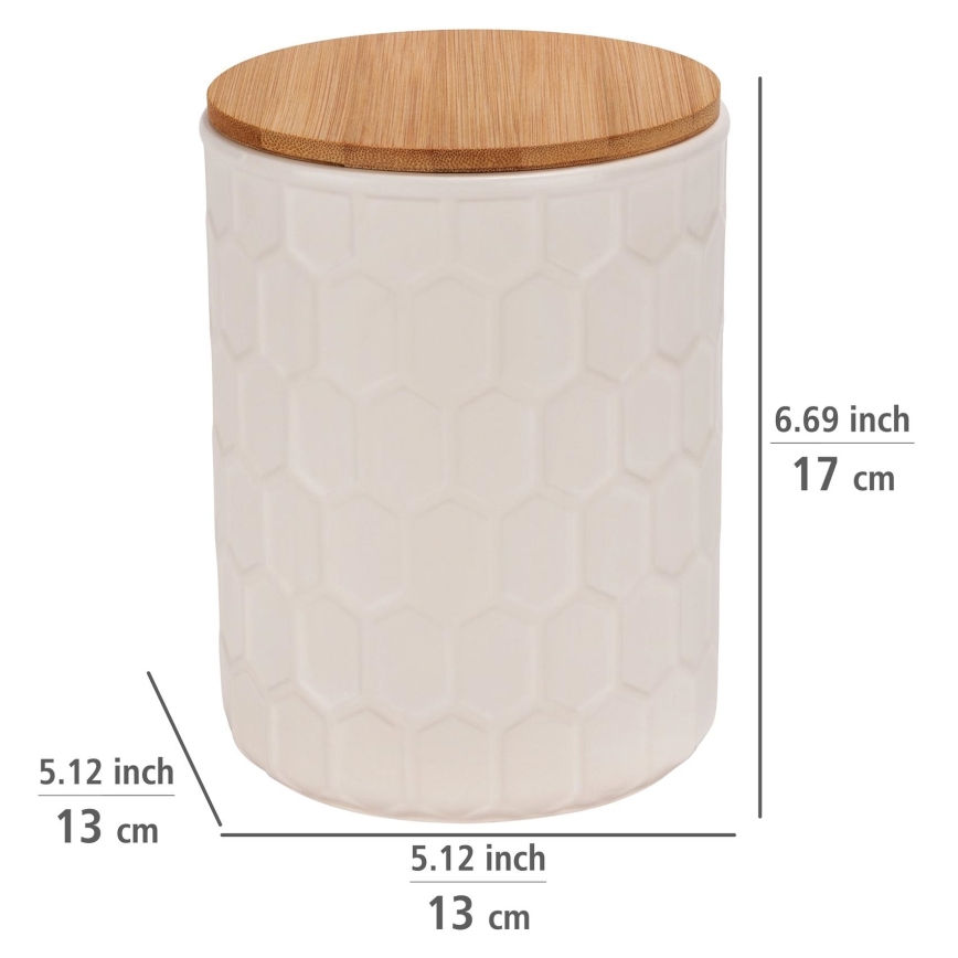 WENKO 54222100 - Boîte MAYA 13x17 cm blanche/marron