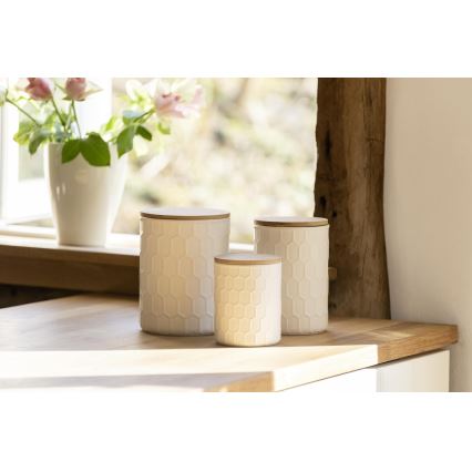 WENKO 54222100 - Boîte MAYA 13x17 cm blanche/marron
