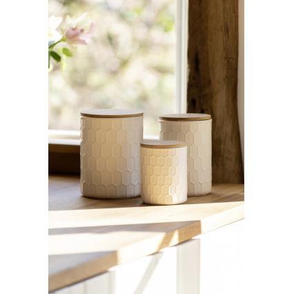 WENKO 54222100 - Boîte MAYA 13x17 cm blanche/marron