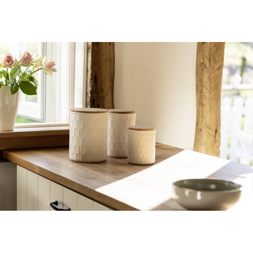 WENKO 54222100 - Boîte MAYA 13x17 cm blanche/marron
