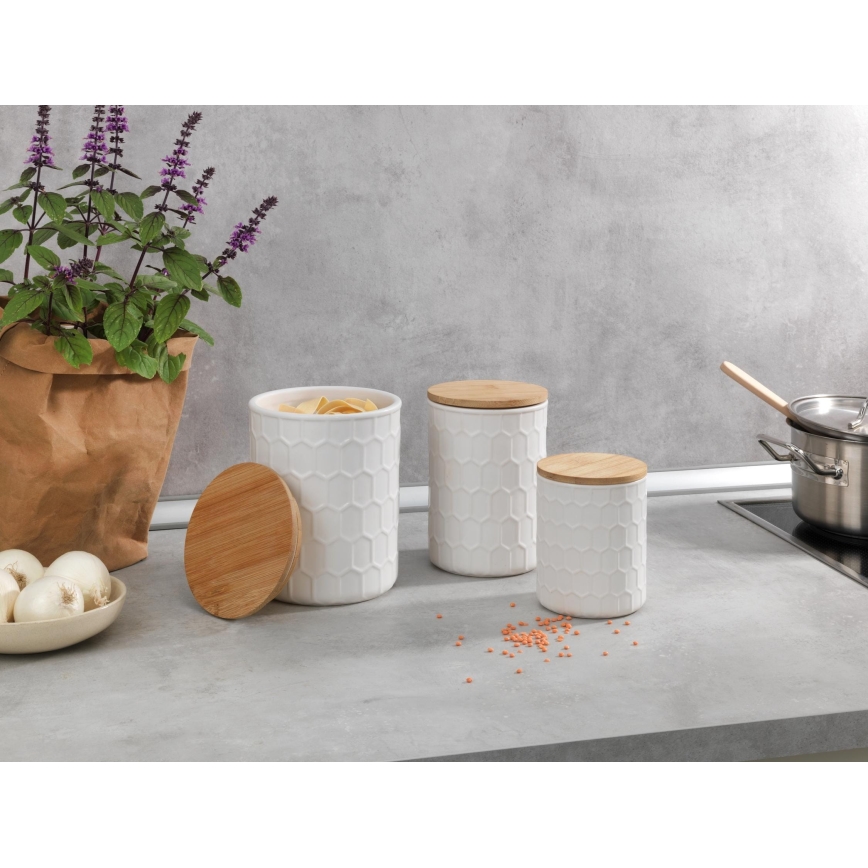 WENKO 54222100 - Boîte MAYA 13x17 cm blanche/marron