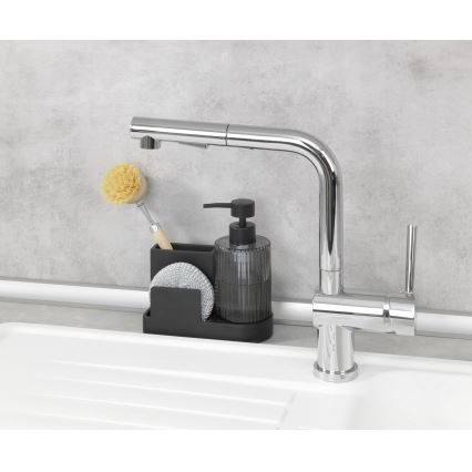 WENKO 54654100 - Organisateur PINA 16x17 cm noir