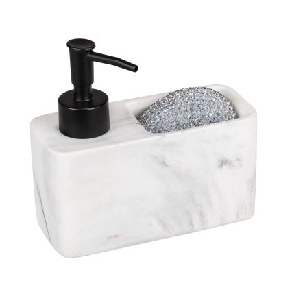 WENKO 54668100 - Distributeur de savon RESA 14,5x14,3 cm blanc/noir
