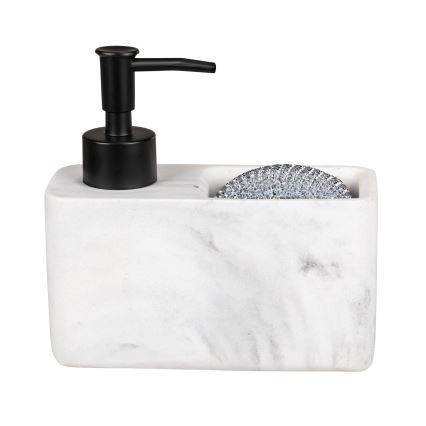 WENKO 54668100 - Distributeur de savon RESA 14,5x14,3 cm blanc/noir