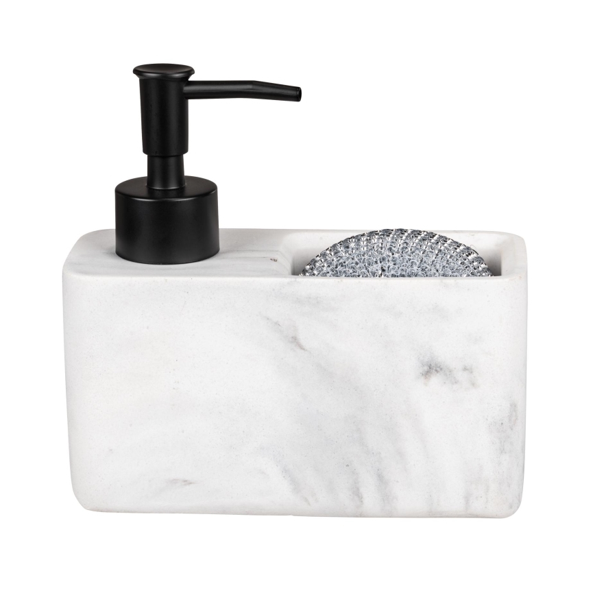 WENKO 54668100 - Distributeur de savon RESA 14,5x14,3 cm blanc/noir