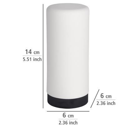 WENKO 54670100 - Distributeur EASY SQUEEZ-E 6x14 cm blanc/noir