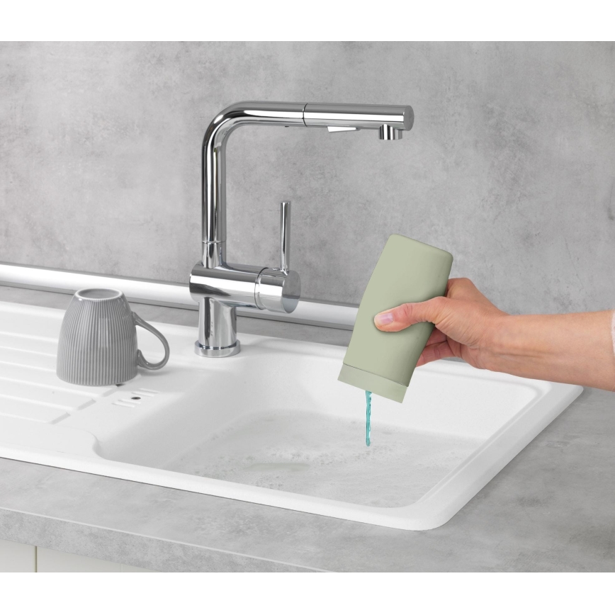 WENKO 54674100 - Distributeur EASY SQUEEZ-E 6x14 cm vert