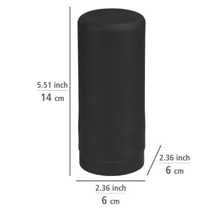 WENKO 54675100 - Distributeur de savon EASY SQUEEZ-E 6x14 cm noir