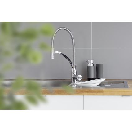 WENKO 54735100 - Station de lavage EASY SQUEEZ-E 15x18 cm gris/gris