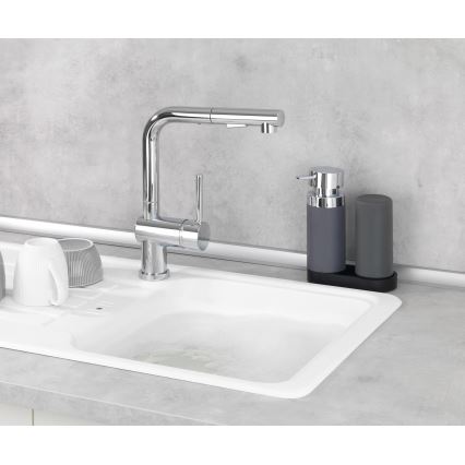 WENKO 54735100 - Station de lavage EASY SQUEEZ-E 15x18 cm gris/gris