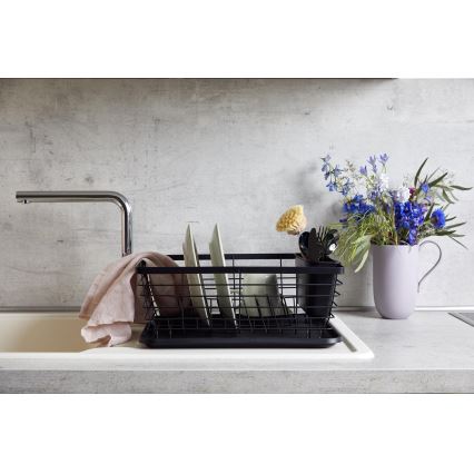 WENKO 54766100 - Égouttoir à vaisselle BLACK OUTDOOR KITCHEN 36 x 30 cm noir/noir