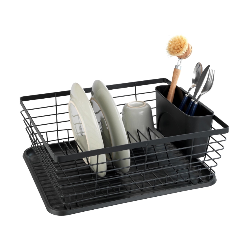 WENKO 54766100 - Égouttoir à vaisselle BLACK OUTDOOR KITCHEN 36 x 30 cm noir/noir