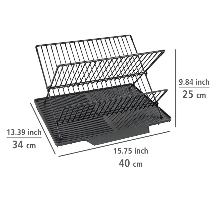 WENKO 54771100 - Égouttoir à vaisselle NELIA 34x40 cm noir