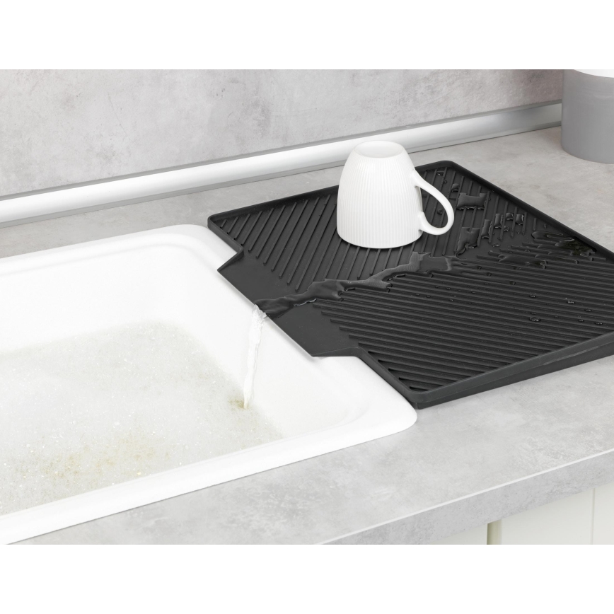 WENKO 54771100 - Égouttoir à vaisselle NELIA 34x40 cm noir