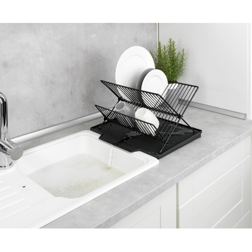 WENKO 54771100 - Égouttoir à vaisselle NELIA 34x40 cm noir