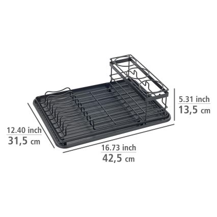 WENKO 54798100 - Égouttoir à vaisselle AMY 42,5x31,5 cm noir