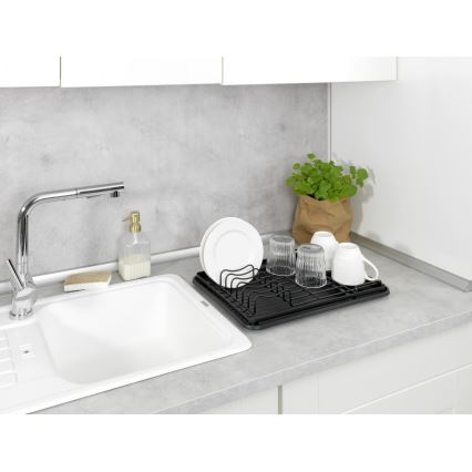 WENKO 54798100 - Égouttoir à vaisselle AMY 42,5x31,5 cm noir