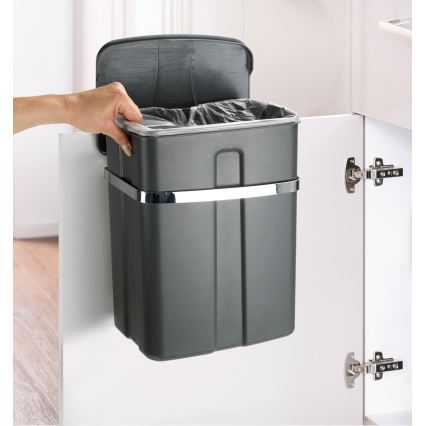 WENKO 54903100 - Panier à fixer sur la porte 26x36,5 cm gris/argenté