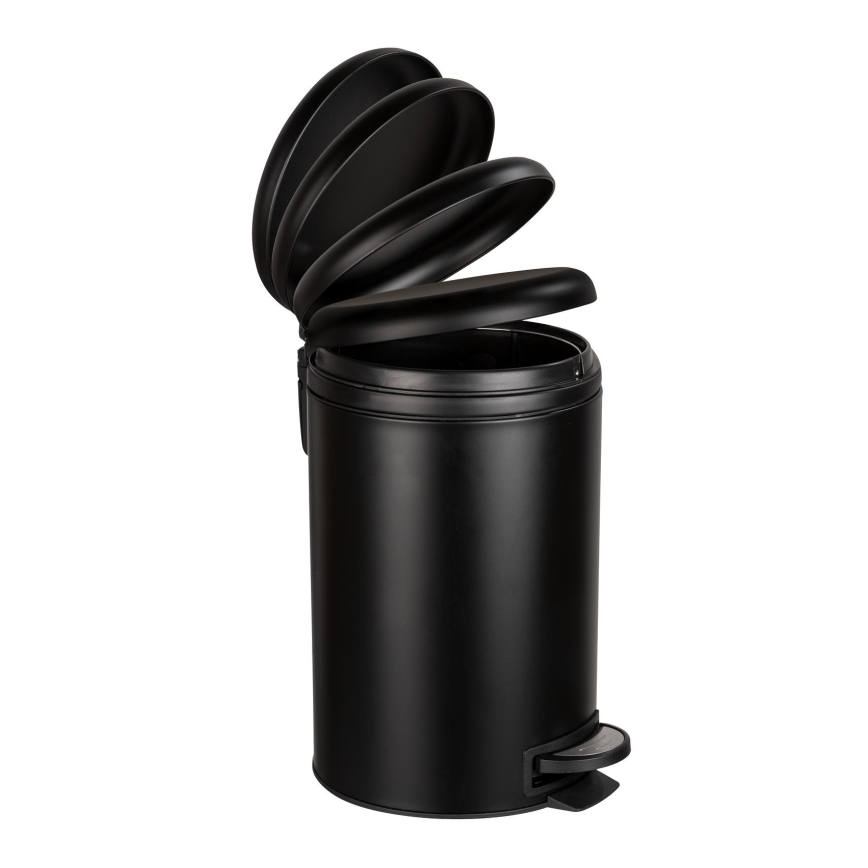 WENKO 54913100 - Poubelle LEMAN 25x38 cm noire