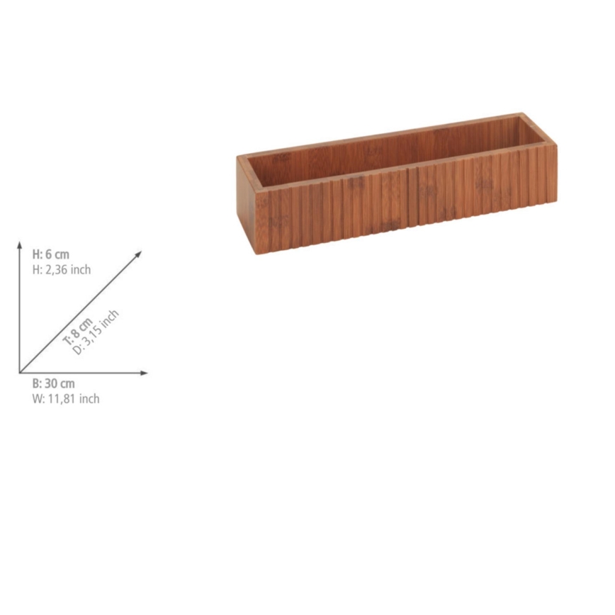 WENKO 54942100 - Pots à épices MERA 30x8 cm marron